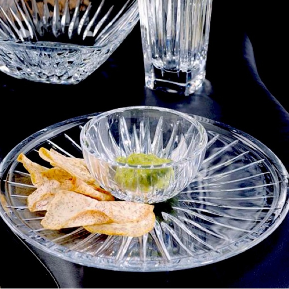 Miller Rogaska Crystal SOHO Chip n Dip Set NEW IN BOX - Beautiful